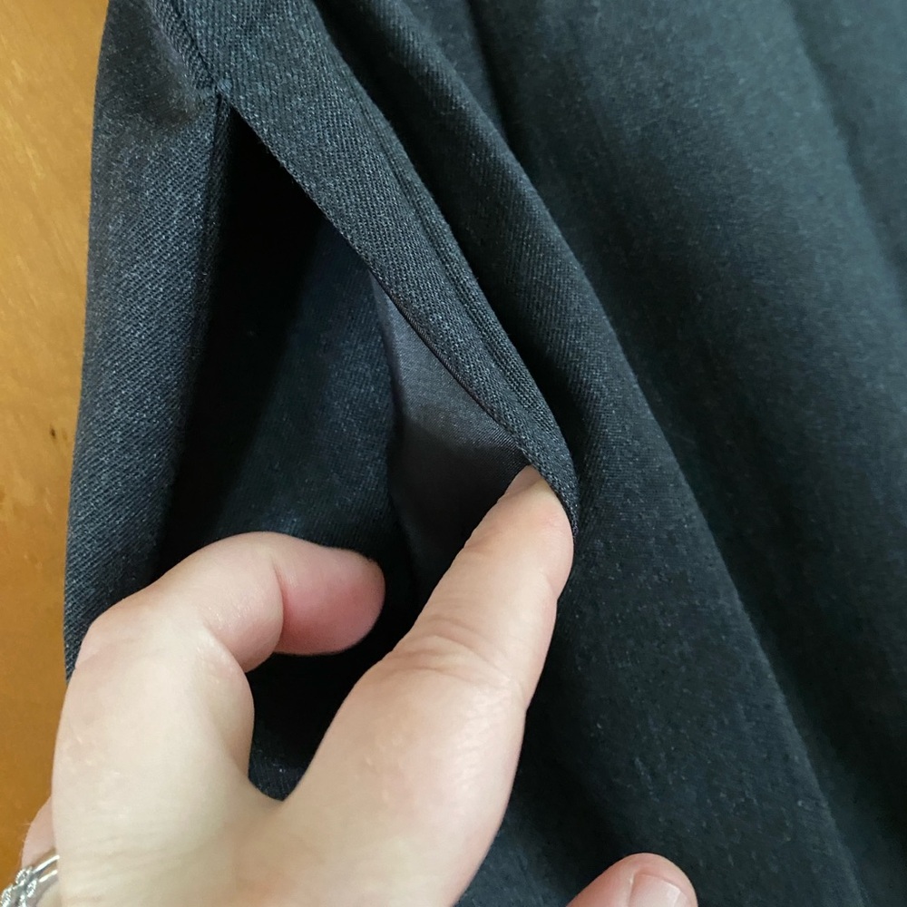 Vintage Pendleton Solid Gray Midi Skirt Pockets S… - image 3